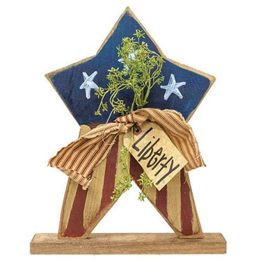 Patriotic Star on Base w/